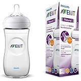 Philips Avent Natural-Babyflasche mit Sauger mit schnellem Nahrungsfluss (Modell SCF036/17)