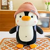 SWECOMZE Kuscheltier Pinguin Plüschtier für Mädchen, Jungen & Babys - Flauschiges Stofftier zum Kuscheln & Spielen, Pinguin Stofftier Schmusetier Geschenk (Rosa,23cm)