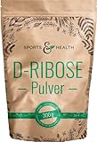 D-Ribose Pulver In Großer 300g Vorratspackung Mit Extra Dosierlöffel - Aus Natürlichen Rohstoffen - Vegan