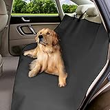 URAQT Universal Kofferraumschutz, 600D Oxford Wasserdichter Kofferraumdecke Hundedecke Auto Schwarz Autoschondecken für Hunde Hundedecke Auto Rückbank Kommt mit 4 Kopfstützengurten 145cm x 125 cm