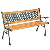 TecTake Gartenbank Parkbank Holz - Diverse Modelle - („Tamara“ 127 x 51 x 73cm | Nr. 401423)