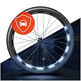 Luxshield Fahrrad Reflektoren Aufkleber - 60er Set für 26/27,5/28 / 29 Zoll Fahrradfelge - Ergänzend zu Katzenaugen - Fahrrad Folie Felgenrandaufkleber