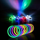 AZX 5 x 200 mm Knicklichter, 100 Stück bunte Fingerlichter, 40 Stück gemischte Farben, Armbänder, Halskette, Armband, leuchtet im Dunkeln, Partygeschenk.