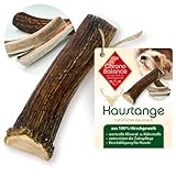 ChronoBalance® Geweih Kaustange M (halbiert) für Hunde, 100% Hirschgeweih als langanhaltendes Hundespielzeug, Hundeleckerli, Zahnpflege, Kauknochen, Kaugeweih, Hundeknochen, aus Abwurfstangen