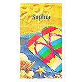 931 Strandtuch Pantoffel Strandmuschel Sporthandtücher Sandfreie Weiches Reisehandtuch Schnell Trocknend Damen Camping Outdoor Handtuch,Personalized Custom Name 80X130Cm