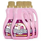 Woolite Wolle & Feines – Pflegendes Feinwaschmittel für Maschinen- & Handwäsche – Für 64 Waschladungen – 4er Pack (4 x 1l)