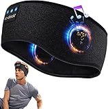 Sport-Kopfhörer Bluetooth, Unisex Erwachsene Schlafkopfhörer Headband/Stirnband Geburtstagsgeschenke, Schweißband für Jogging, Laufen, Wandern, Fahrrad und Motorrad Fahren