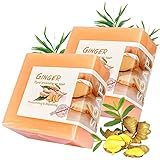 2Stück Ginger Bar Soap,Ingwer Seife,Detox Ingwer Seife,Lymphatische Detox Bio Ingwer Badeseife,natürliche Ingwer Seife für Schwellungen und Schmerzlinderung,für alle Hauttypen