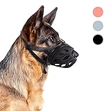 Supet Maulkorb Hund Silikon Korbmaulkorb Atmungsaktiver Maulkörbe mit Verstellbare Nylon Träger für Kleine Mittlere und Große Hunde Trainingsmaulkorb verhindert Bellen Beißen und Kauen