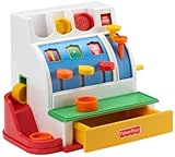 Fisher-Price 72044 - Registrierkasse Spielkasse mit Klingelgeräusch inkl. Münzen für Rollenspiel Kaufladenzubehör, Kinderspielzeug ab 2 Jahren , 1er Pack