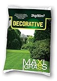 Grasmischung MaxiGrass DECORATIVE | Rasensamen | Unkrautfrei | Zierrasen | Saatgut | Grassaat | Rasensaat | Rasensamen 2kg Plastiktüte