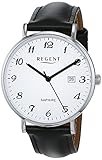 Regent Herren Analog Quarz Uhr mit Leder Armband 11110815