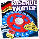 Asslye RASENDE WÖRTER Spiel Deutsch - Wortspiel Buchstaben Drücken mit Timer, Familienspiele Brettspiele Partyspiele für Kinder und Erwachsene, 2–8 Spieler (Deutschblau)