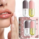 Lip Plump Serum Kit, NatüRliches Make-Up Lipgloss, Lip Booster, Lip Enhance Lippenbalsam, Natürlicher Lippenverstärker für Vollere, Weichere Lippen, Dauerhafte Sexy Lippen