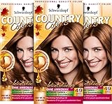 COUNTRY COLORS Intensiv-Tönung 49 Cognac Haselnuss Stufe 2 ,temporäre Haarfarbe für intensive Ergebnisse, Coloration hält bis zu 8 Wochen, ohne Ammoniak, 3er pack