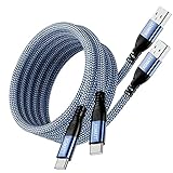 USB C Kabel [ 1M 2Stück ], Nylon USB Typ C Ladekabel und Datenkabel USB C Schnellladekabel für Samsung Galaxy S10/S9/S8+, LG,Huawei P10/P20, Google Pixel, Sony Xperia XZ, Fliese blau