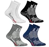 Rainbow Socks - Jungen Mädchen Sneaker Bunte Baumwolle Sport Socken - 4 Paar - Weiß Grau Blau Schwarz - Größen 30-35