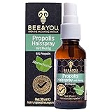 BEE&YOU Propolis Halsspray 30ml mit Honig & Menthol Hals, Rachenspray und Mundspray bei entzündlichem Hals.Wohltuender Mix,bei Halsschmerzen Fairer Handel,natürliche & kontrollierte Zutaten,beruhigend