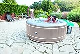 NetSpa - Whirlpool aufblasbar TÜV geprüft, 4 Personen SPA Selbstaufblasend, beheizter Pool Outdoor & Indoor (Whirlpool Canyon 4 Personen 168x168x70cm) ('Whirlpool SANTORIN 4 Personen Ø175x70cm)