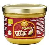 Ayurveda Foods - Organic Premium Bio Ghee 3er Set à 190g, sehr lange Haltbarkeit, Bio-Siegel, Brat- Kochfett