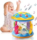 Baby Spielzeug 1 Jahr Mädchen Junge Drehender Projektor Baby Spielzeug 6 9 12 Monate mit Musik/Licht Kinderspielzeug ab 1 2 jahr Kinder Babyspielzeug Geschenk 1 Jahre Frühes Lernen für Kleinkind