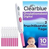 Clearblue Kinderwunsch Ovulationstest-Kit Digital, Nachweislich schneller schwanger werden, 1 digitale Testhalterung und 10 Tests