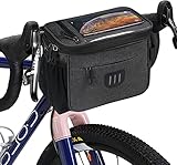 Flintronic 5L Fahrradkorb vorne Tasche, Wasserdichter Fahrradkorb Tasche mit ouchscreen Vorne Fahrradtasche und Abnehmbarem Schultergurt für alle Handy