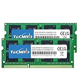 TECMIYO 4GB RAM(2x2GB) PC2 6400 2Rx8 PC2-6400S CL6 DDR2 SODIMM 800MHZ 1.8V DDR2-800 200pin Non-ECC Ungepufferter SODIMM Laptop-Speicher Ram für Imac Intel, AMD System