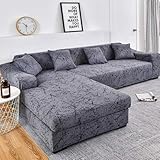 Couchbezug L Form 1/2/3/4 Sitzer,（L-förmiges Ecksofa Sofabezug sollte Zwei kaufen）L-förmiges Ecksofa mit elastischem elastische Stretch Sofa Überwürfe ( Color : A , Size : 3-Sitzer (190-230 cm) )