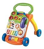 VTech Baby Spiel- und Laufwagen – Lauflernwagen mit regulierbarer Geschwindigkeit, Musik und abnehmbarem Spielboard – Für Kinder von 12-36 Monaten