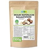 Inulin Pulver│in Deutschland kontrolliert und abgefülltes Qualitätsprodukt │1100g aus der Chicoree-Wurzel Ballaststoffpulver Inulinpulver Laborgeprüfte Qualität