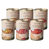 Reichenhof BIO-Eintöpfe 6er Box EASY VEGAN: Linsentopf, Chili sin Carne, Vegane Gulaschsuppe, 6er Pack (6 x 400g)