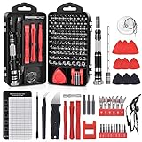 Herrfilk Magnetische Präzisions-Schraubendreher Set with Bit Set, 140 Pcs Mini Screwdriver Werkzeug Set für die Reparatur von Smartphone, iPhone, Tablet, Konsole, Laptop, Uhren, Kamera, Brillen