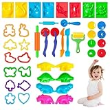 PlayDoh-Tools, 1 Set Buntes Play DOH-Tools mit Formen, einfach zu verwendende Playdough-Tools, Teigsets für Kinder im Alter von 2 bis 4 Spielen Spielen (Style 2)