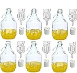 SET 24tlg. FLASCHE GÄRBALLON + STOPFEN + GÄRRÖHRCHEN + BÜGELVERSCHLUSS 5L BDP5D