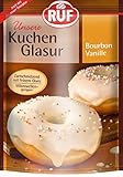 RUF Kuchenglasur Bourbon-Vanille, elegantes Vanille-Aroma, helle Glasur zum Verfeinern von Kuchen, Torten, Muffins, Donuts und Cake-Pops, glutenfrei, 6x100g