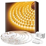 Govee LED Strip 5m Warmweiss 3000K LED Lichtband LED Streifen Warmweiß 300 LEDs dimmbar für Spiegel Deko Party Küche