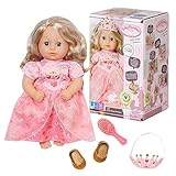 Baby Annabell Little Sweet Princess 36 cm, weiche Puppe mit Langen blonden Haaren, Schlafaugen, reagiert auf Berührung, mit Soundfunktion, 703984 Zapf Creation