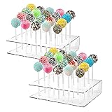 Gobesty 2 Stück Cake Pop Ständer ,20 Löcher Cake Pop Stiele, Lutscherhalter, Lollipop Ständer Cake Pop, Pop Lutscher Ständer Cake Pop Butler Für Dessert Tisch Hochzeit Party Deko