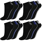 BestSale247 12 Paar Herren Sneaker Socken Füßlinge Kurzsocken Baumwolle (Muster 8, 43-46)