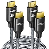 4K HDMI Kabel 2.5Meter 2 Stück, ARISKEEN 4K@60Hz Highspeed 18Gbps HDMI 2.0 Kabel, Geflechtkabel Vergoldet Support 3D, HDR, UHD 2160p, ARC, kompatibel mit TV Xbox PS4/3 Projektor Monitor Blu-ray PC