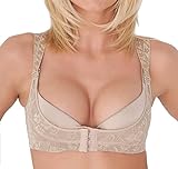 Boolavard Dirndl BH Xtreme Push Up Büstenhalter Mieder ohne Silikon Geradehalter Bra Oktoberfest (L, Beige)