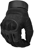 COZOME Motorradhandschuhe Herren, Touchscreen Handschuhe Motorrad Sommer, Schutzhandschuhe für Motocross, Roller, Moped, Mofa, Quad, Paitball, ATV, Mountainbiken (L, Schwarz)