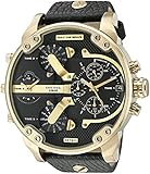 Unique Stuff Shop New Diesel Herren DZ7371 Mr. Daddy 2.0 Chrono-Armbanduhr mit schwarzem Lederband