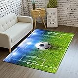 Wasser Feuer Fußball Graffiti Kinderzimmer Teppich Flanell Wohnzimmer Schlafzimmer Teppich Modern Teppich Dekor Indoor Weichbodenmatten Waschbar rutschfest Küchenteppich (Farbe 1,120x160 cm)