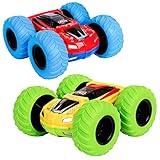 m zimoon Zurückziehen Auto, Trägheit Monster Truck Spielzeugautos Doppelseitige Reibungsbetriebene Fahrzeuge Push Und Go Fahrzeug Min Autospielzeug Geburtstagsgeschenke für 3-7 Jahre Alte Kinder