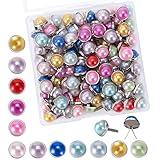 Runde Brads Bunte Pearl Brads Metall Musterklammern Bastelklammern 9mm für Papier Scrapbooking DIY Farbig 100 Stück