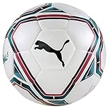 PUMA 83309 Unisex – Erwachsene teamFINAL 21.5 Hybrid Ball Fußball, White-Rose Red-Ocean Depths Black, 4