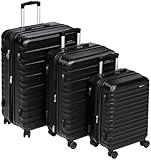 Amazon Basics Hartschalen - kofferset - 3-teiliges Set (55 cm, 68 cm, 78 cm), Schwarz