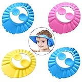 4 Stück Baby Shampoo Cap,Baby Shampoo Schutz,Shampoo Schutz für Kinder,Haar waschen ohne Tränen,Shampooaugenschutz,Einstellbare Baby Duschhaube